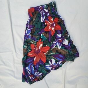 Vintage 80s high waisted elastic skort shorts